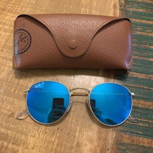 Round metal polarized Ray Bans style 3447